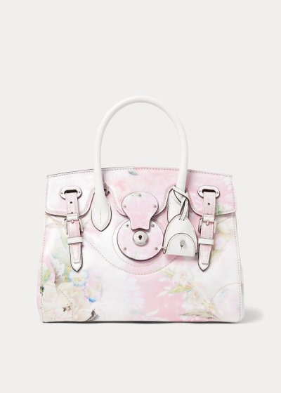 Bolsos De Mano Ralph Lauren Mujer Blancos / Rosas Multicolor - Floral Cotton Light Ricky 27 - CLBFE0